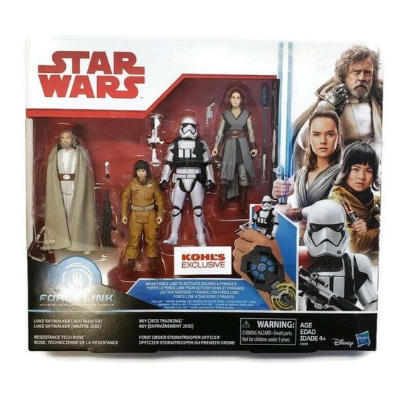 Star Wars Force Link 4 Pack Skywalker Rey Tech Rose Stormstrooper Disney Hasbro - Picture 1 of 5